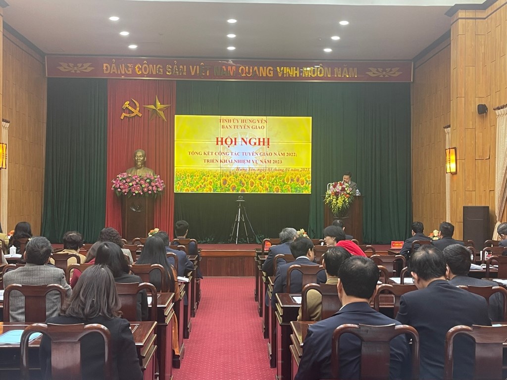 Ban Tuyên giáo Tỉnh uỷ Hưng Yên tổ chức Hội nghị tổng kết công tác tuyên giáo năm 2022